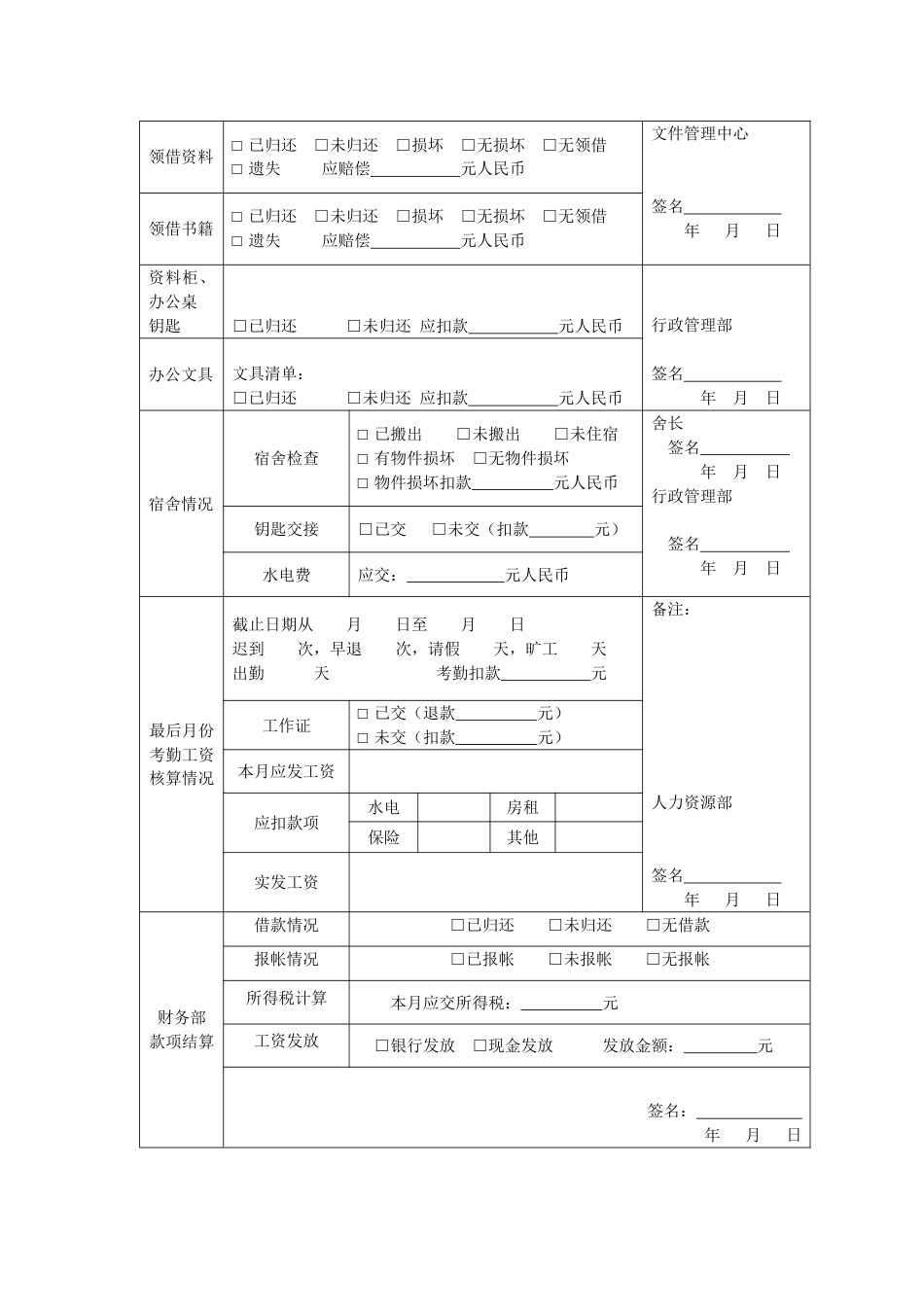 离职交接表_第2页