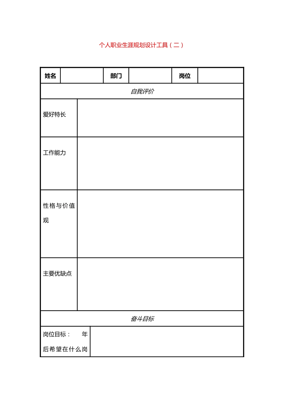 【2】个人职业生涯规划设计工具_第4页