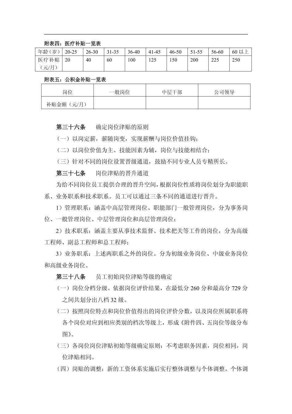 【电力行业】某水电开发公司薪酬管理制度_第5页