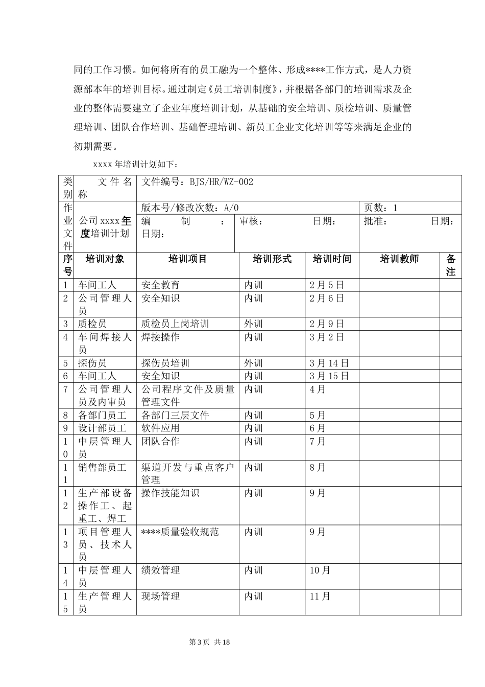 10、某公司人力资源部年度工作总结及年度工作规划(doc 18)_第4页