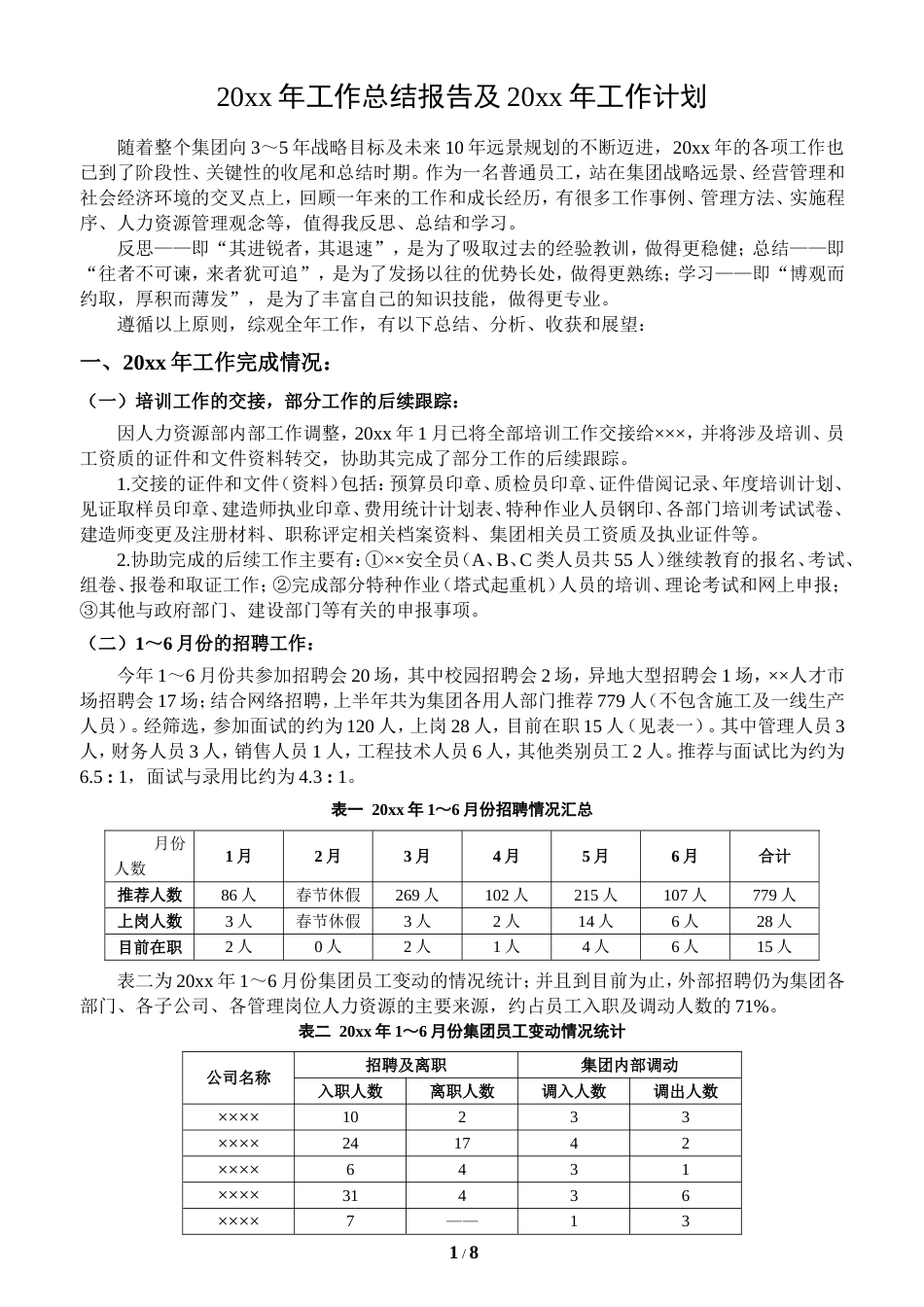 今年工作总结及明年年工作计划（多图表）_第1页