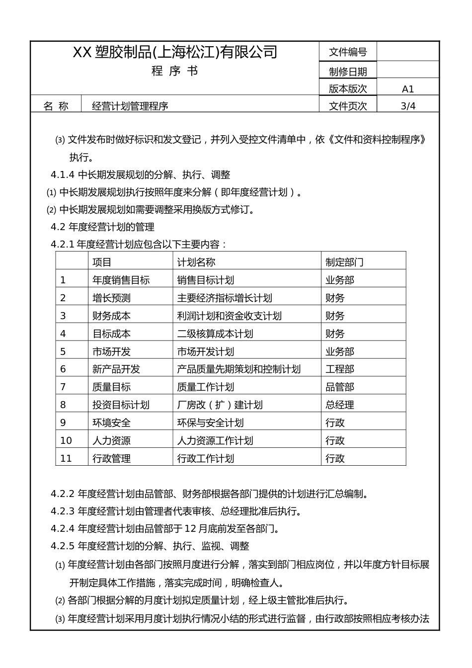 01-【经营计划】-05-经营计划管理程序_第3页