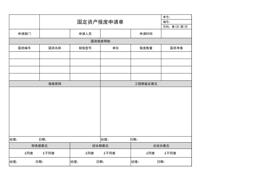 07-【报废】-01-固定资产报废申请单_第1页