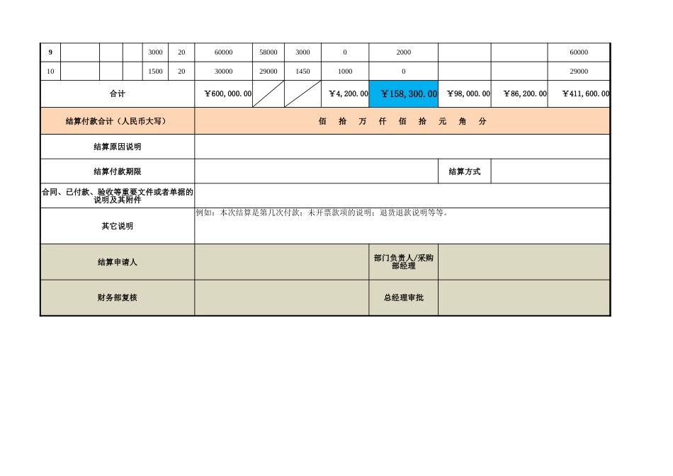 82 采购货款结算单（标准版）_第2页