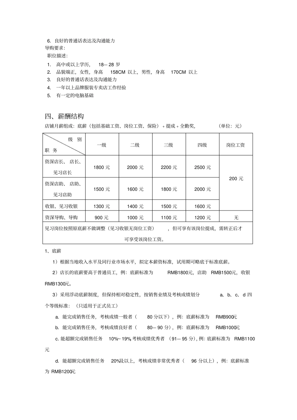 服装行业薪资方案_第2页