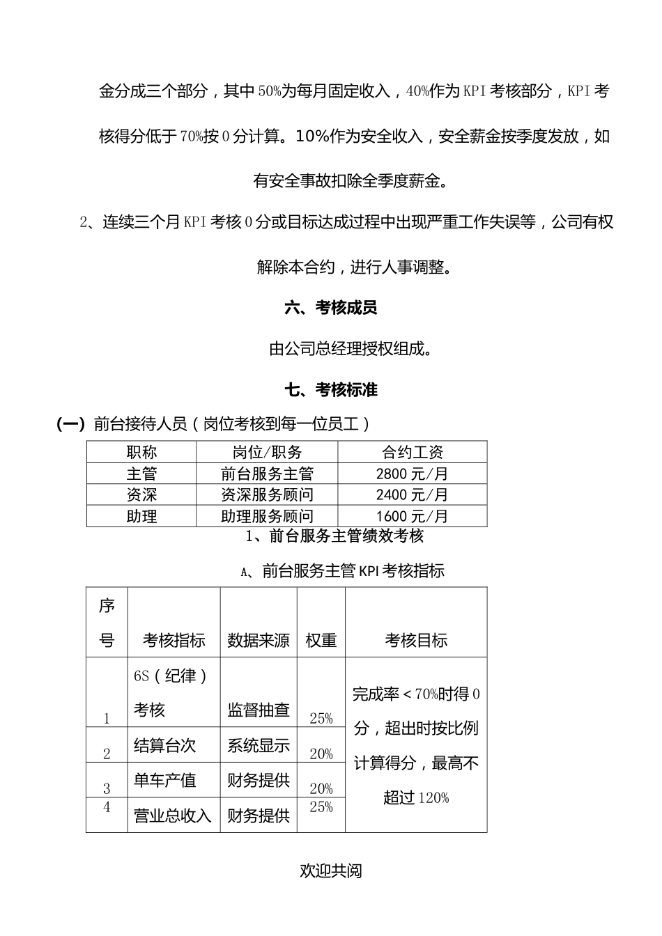 汽车服务KPI绩效考核方法_第3页