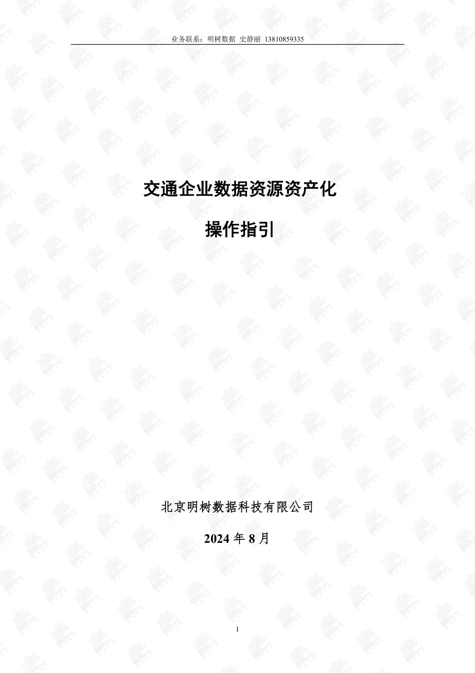 交通企业数据资源资产化操作指引-55页_第1页