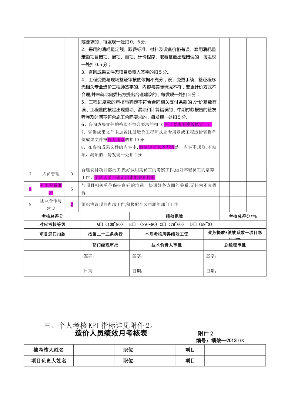 造价师绩效考核细则_第2页