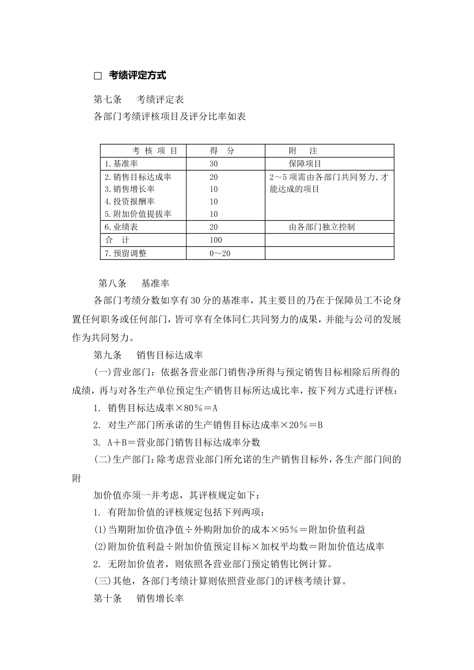 【薪酬福利】制造业绩效奖金制度_第3页