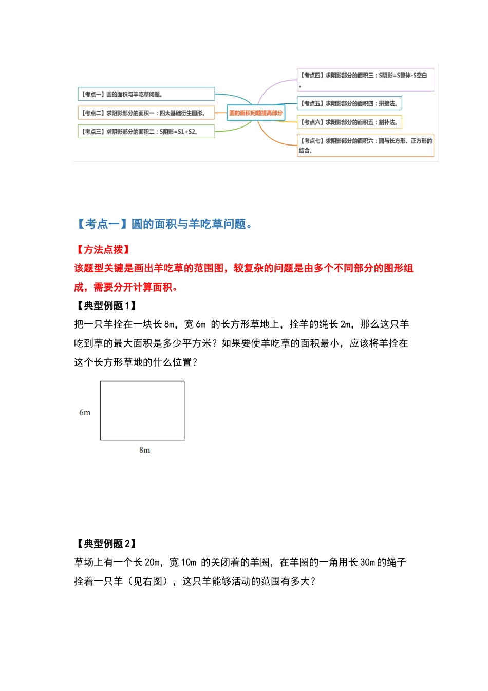 六年级数学上册典型例题系列之第五单元圆的面积问题提高部分（原卷版）_第2页