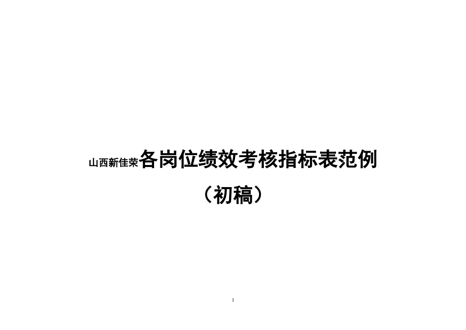 21 房地产公司各岗位绩效考核指标表._第1页