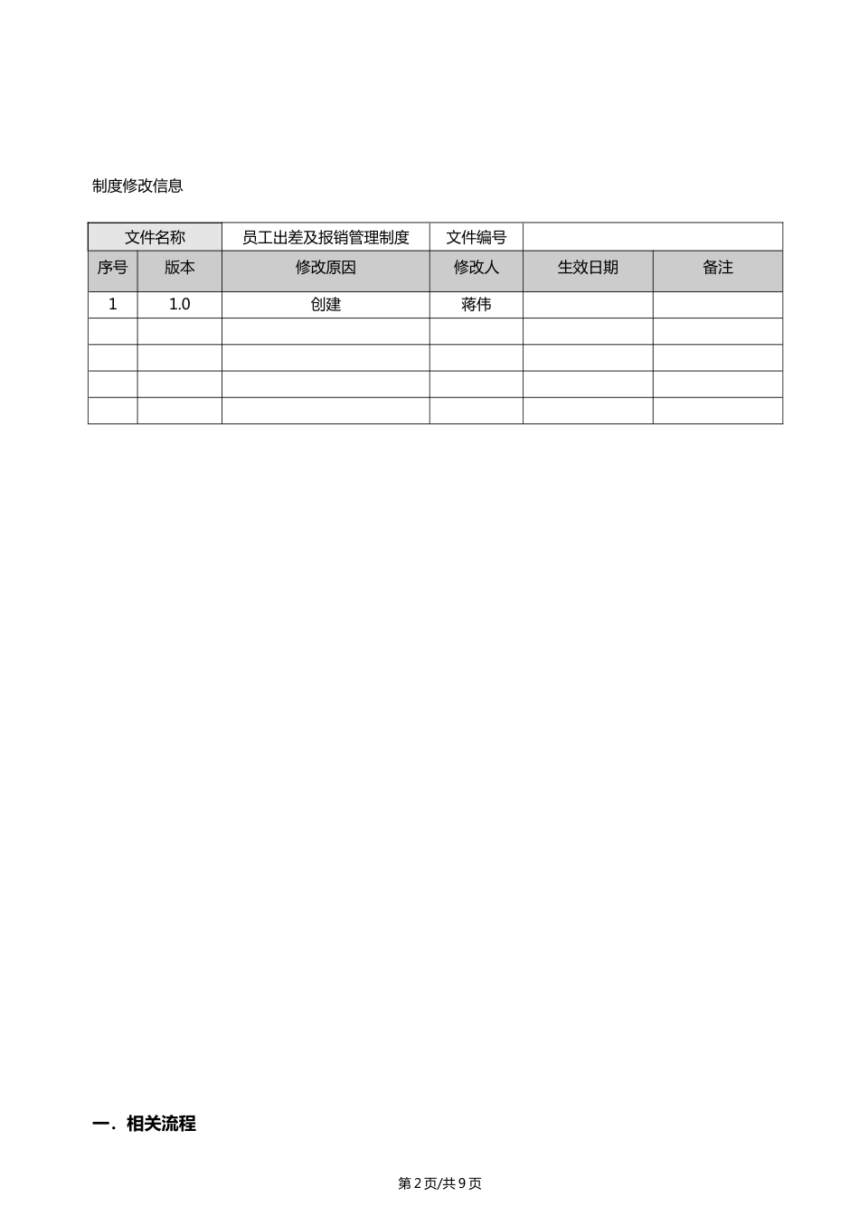 员工出差及报销管理制度_第2页