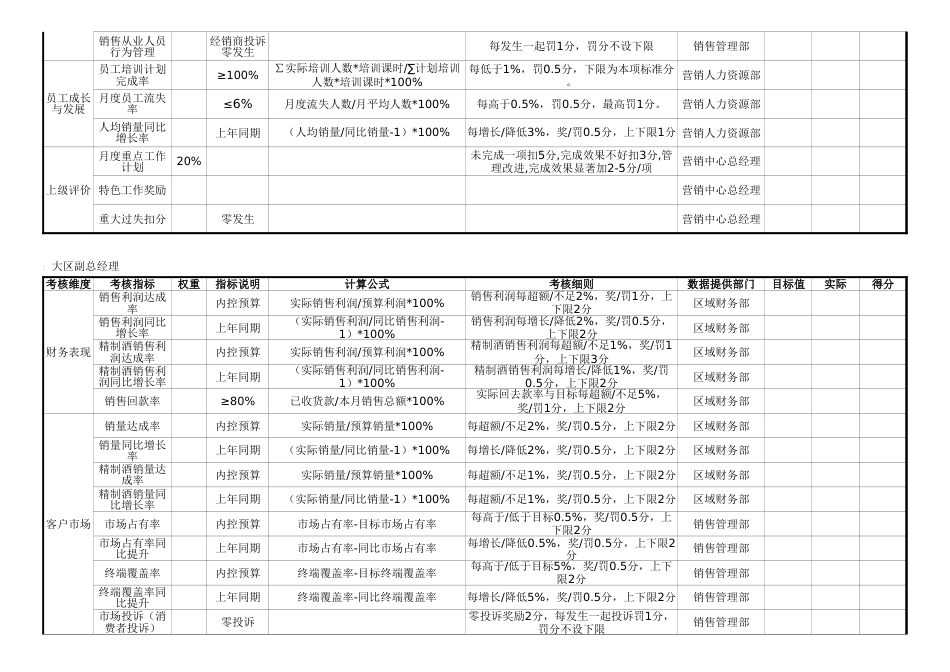 07-【标准制度】销售类-销售大区高层BSC表格_第2页