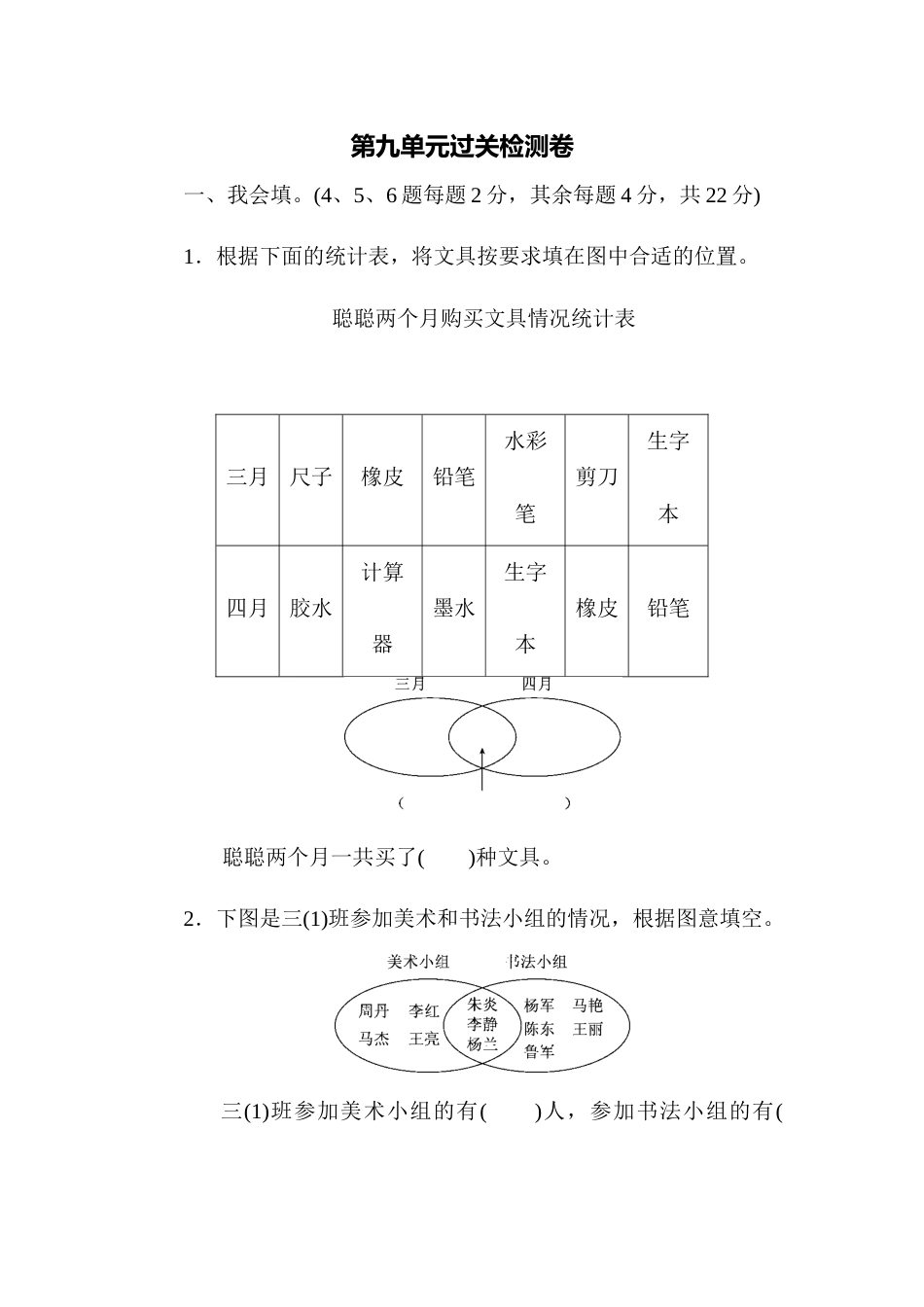 第九单元过关检测_第1页