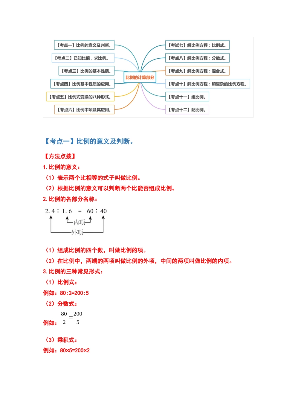 【典型例题系列】2021-2022学年六年级数学下册典型例题系列之第四单元比例的计算部分（解析版）人教版_第2页