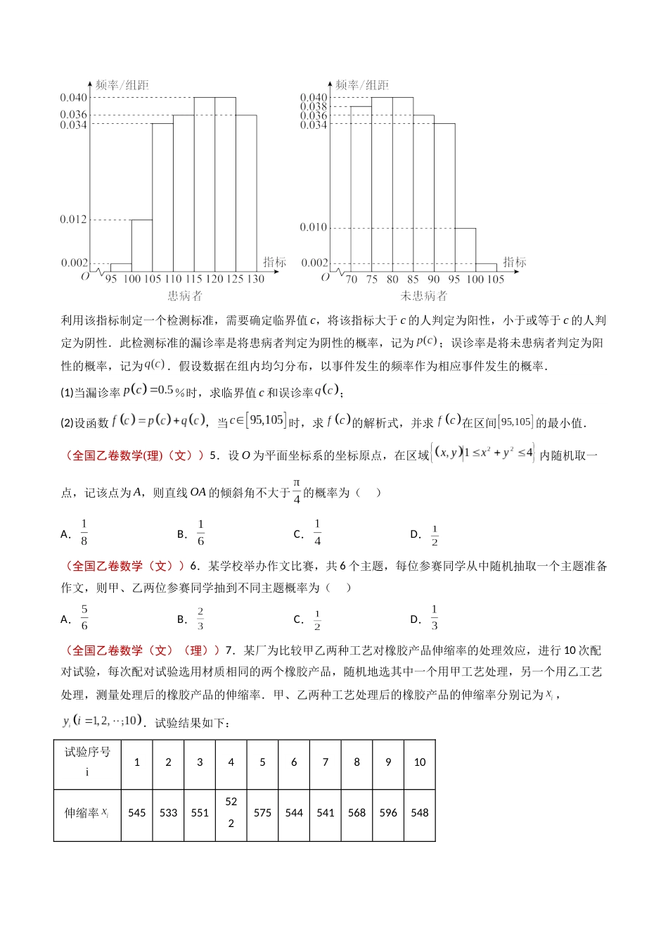 专题12 概率统计- 2023年高考真题和模拟题数学分项汇编（全国通用）（原卷版）_第2页