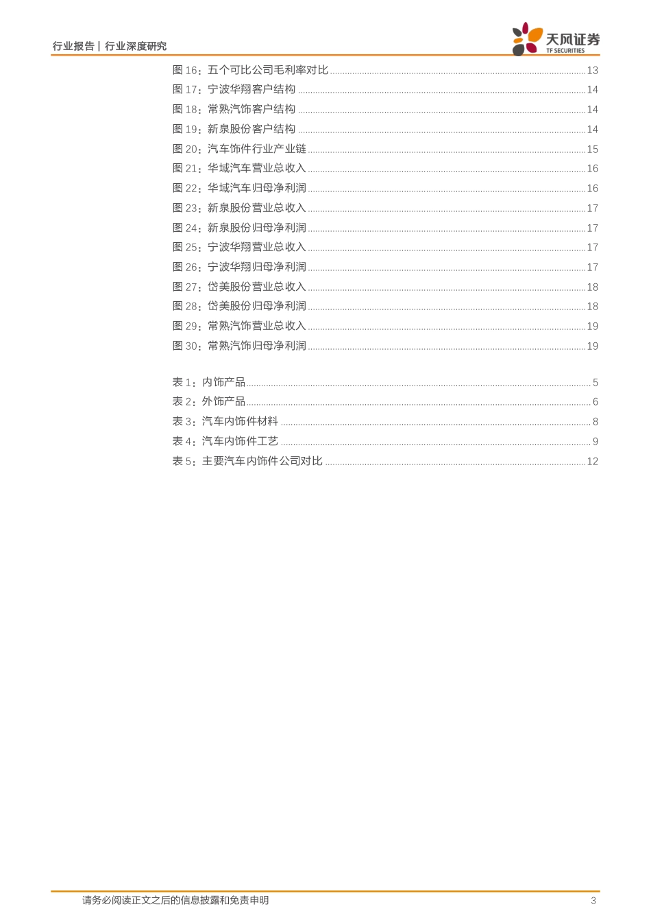 汽车零部件行业深度研究：汽车内外饰竞争格局分散，电动智能化有望推升集中度-240826-天风证券-21页_第3页