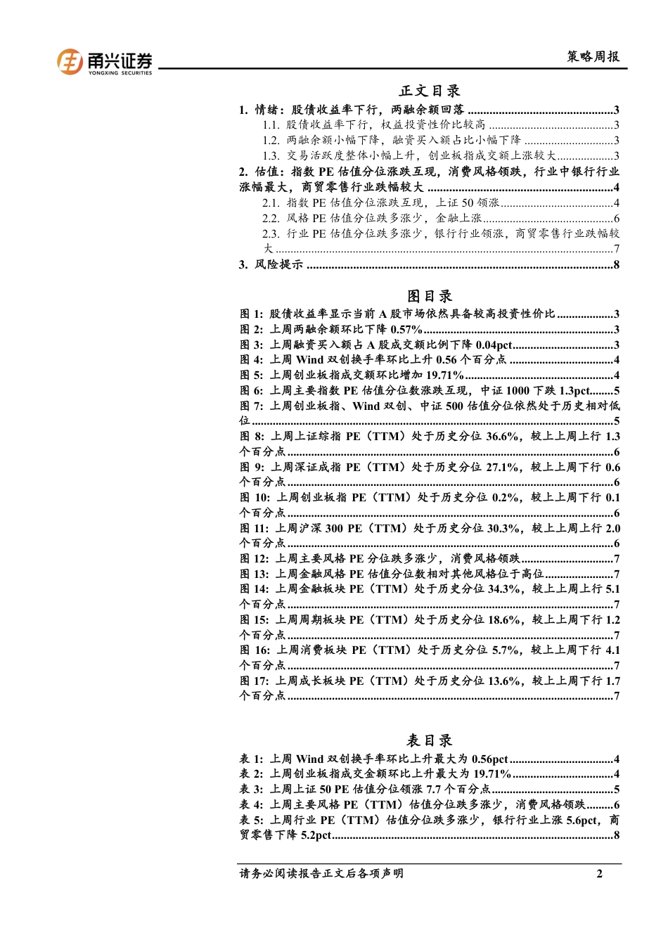 情绪与估值8月第3期：成交额边际小幅回升，权重银行股领涨-240826-甬兴证券-10页_第2页