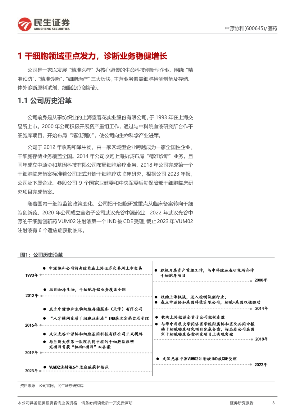 中源协和(600645)首次覆盖报告：产业迎来风口，干细胞创新药快速推进-240829-民生证券-30页_第3页