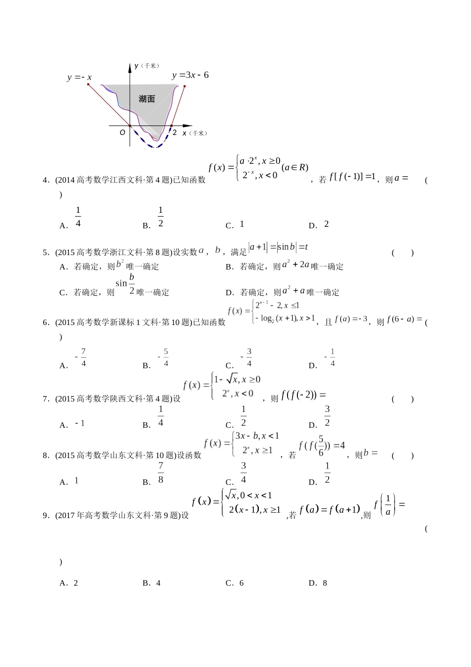 文科专题2  函数选择题（文科）（原卷版）_第2页