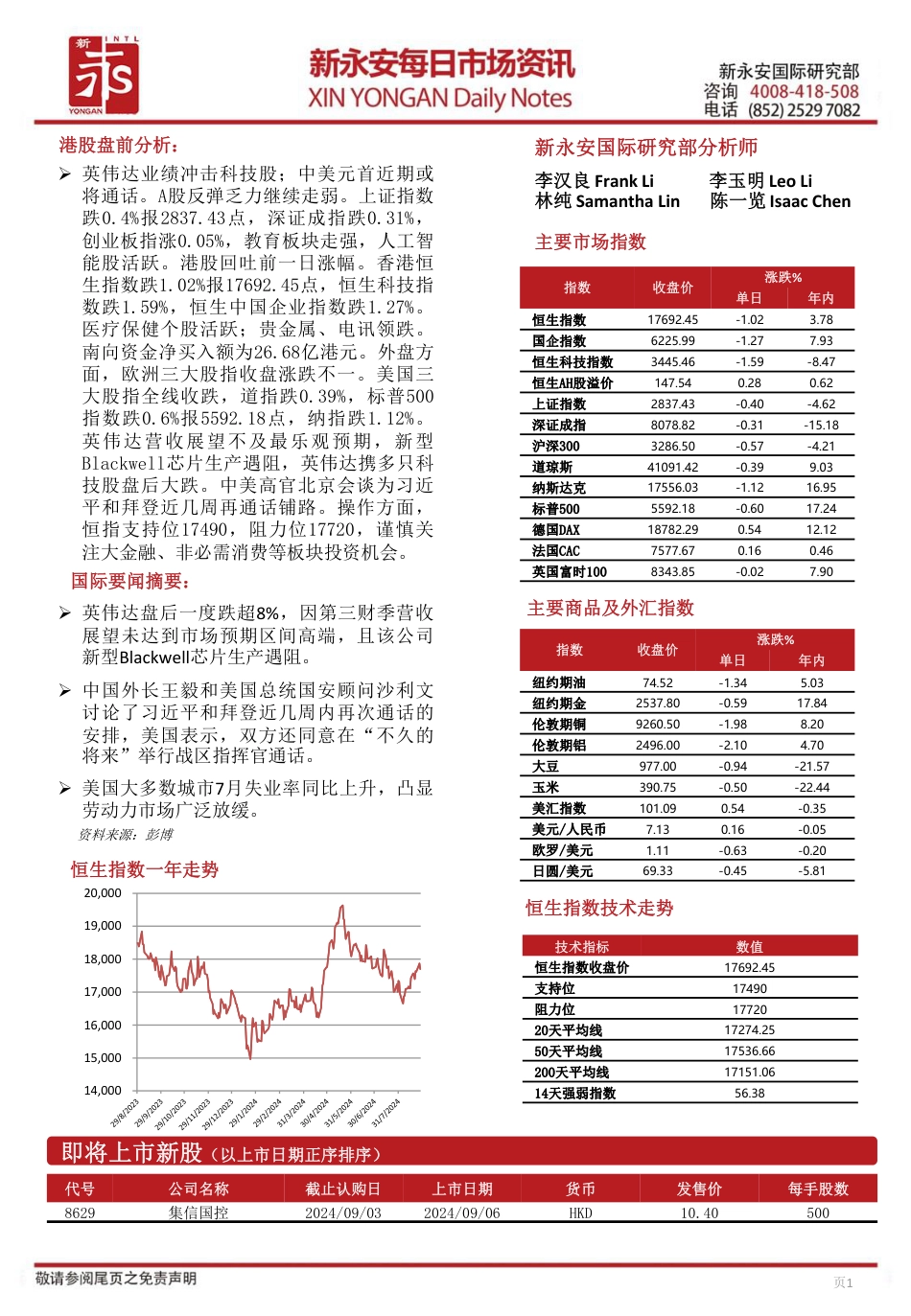 每日市场资讯-240829-新永安国际-13页_第1页