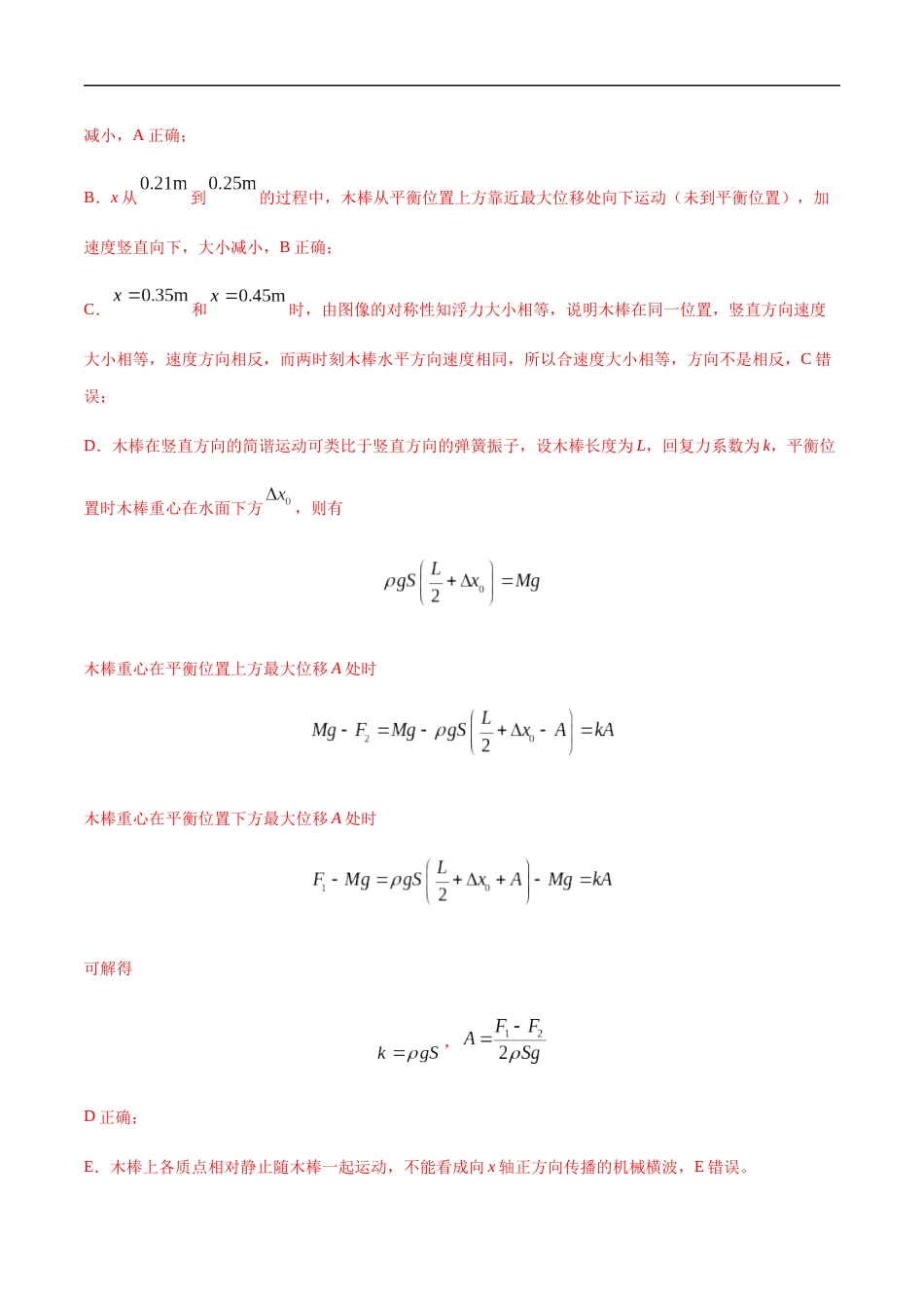 专题16 振动和波-2022年高考真题和模拟题物理分项汇编（解析版）_第2页