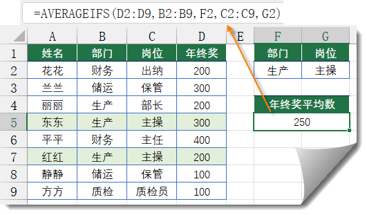 一组常用的多条件判断、统计公式